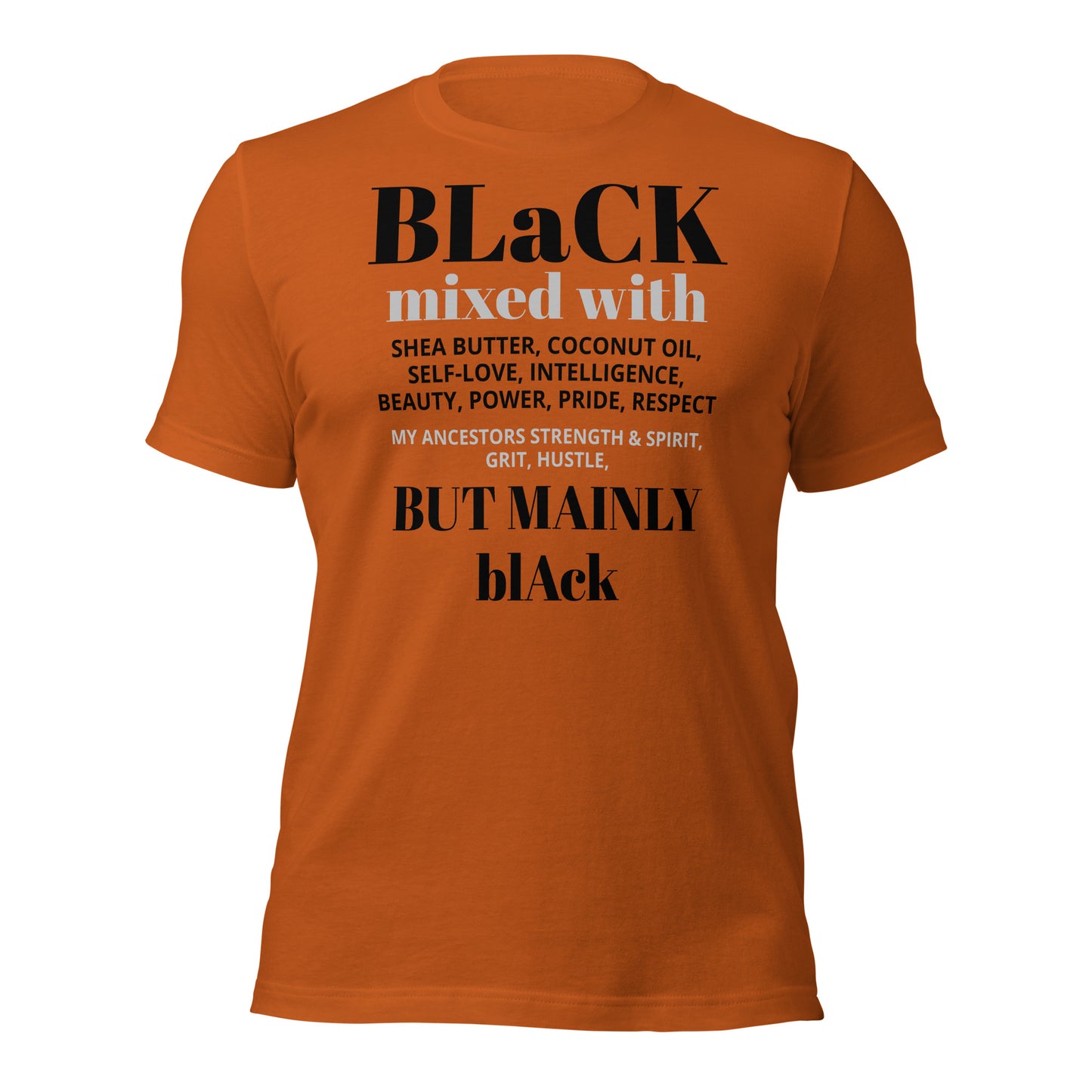 BLACK mixed with Unisex t-shirt