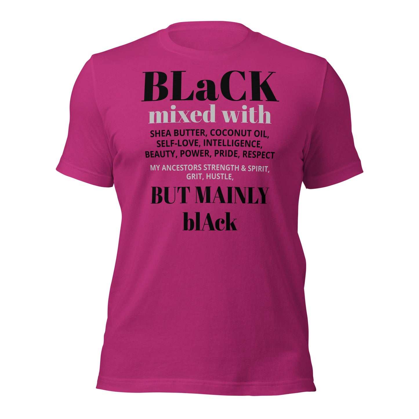 BLACK mixed with Unisex t-shirt