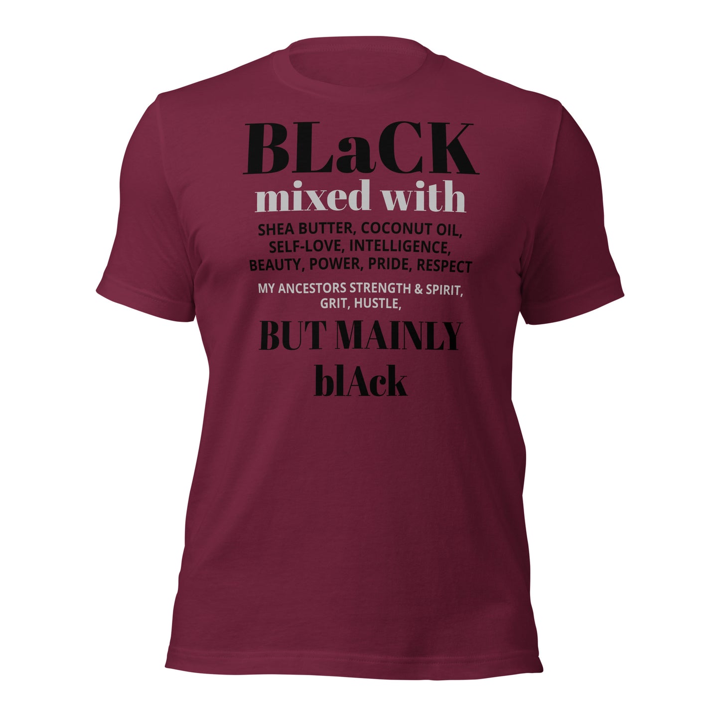 BLACK mixed with Unisex t-shirt