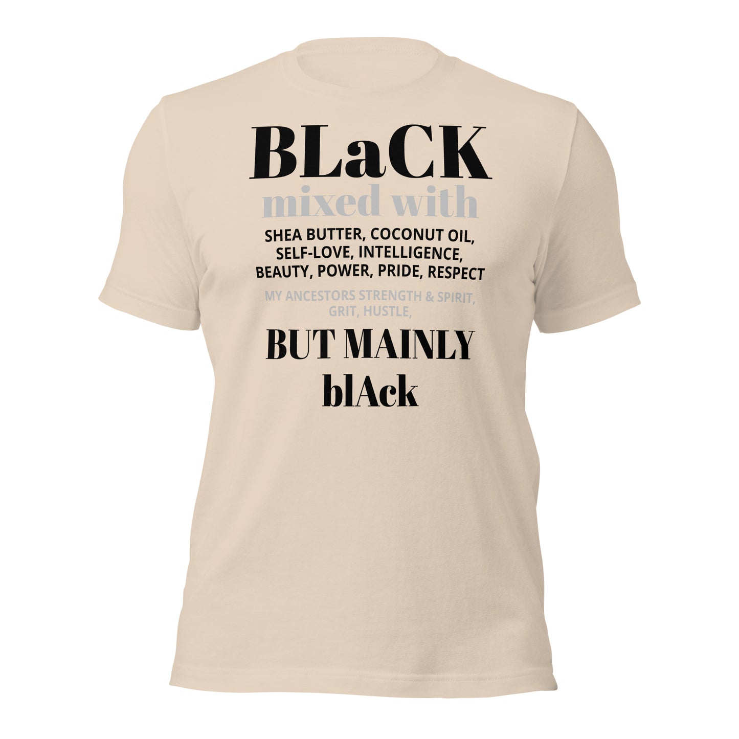 BLACK mixed with Unisex t-shirt