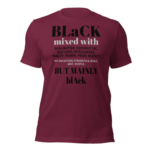 BLACK mixed with Unisex t-shirt
