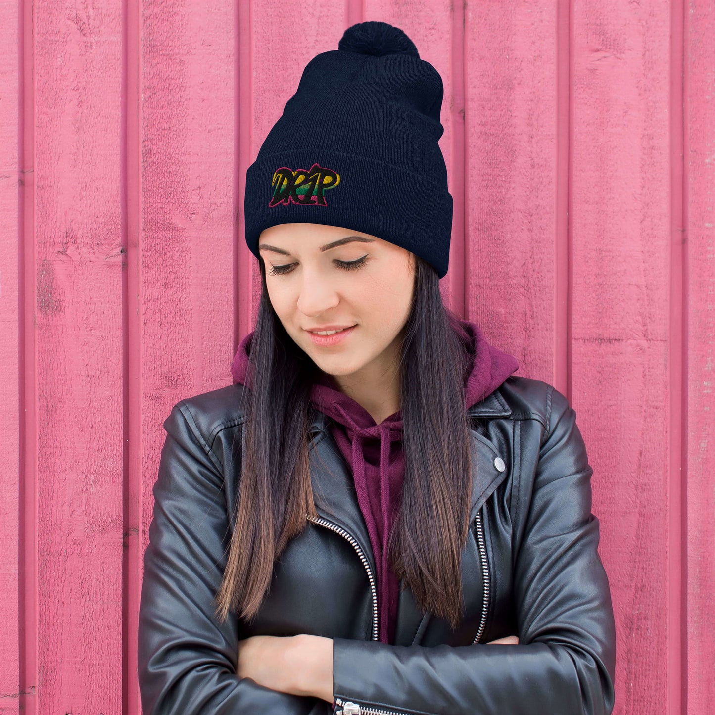 Drip Pom-Pom Beanie
